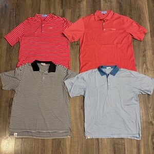 Fairway & Greene / Peter Millar Men's Polo Striped Whitetail Golf Shirts Mens XL